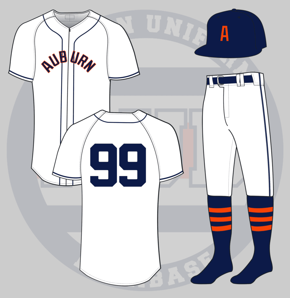 auburn baseball uniform under armour 1951 1952 sports belle russell athletic jersey