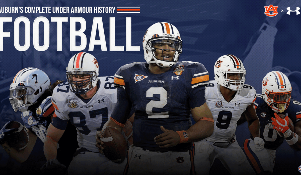 Auburn Tigers Football complete history of Under Armour uniforms by the Auburn Uniform Database
