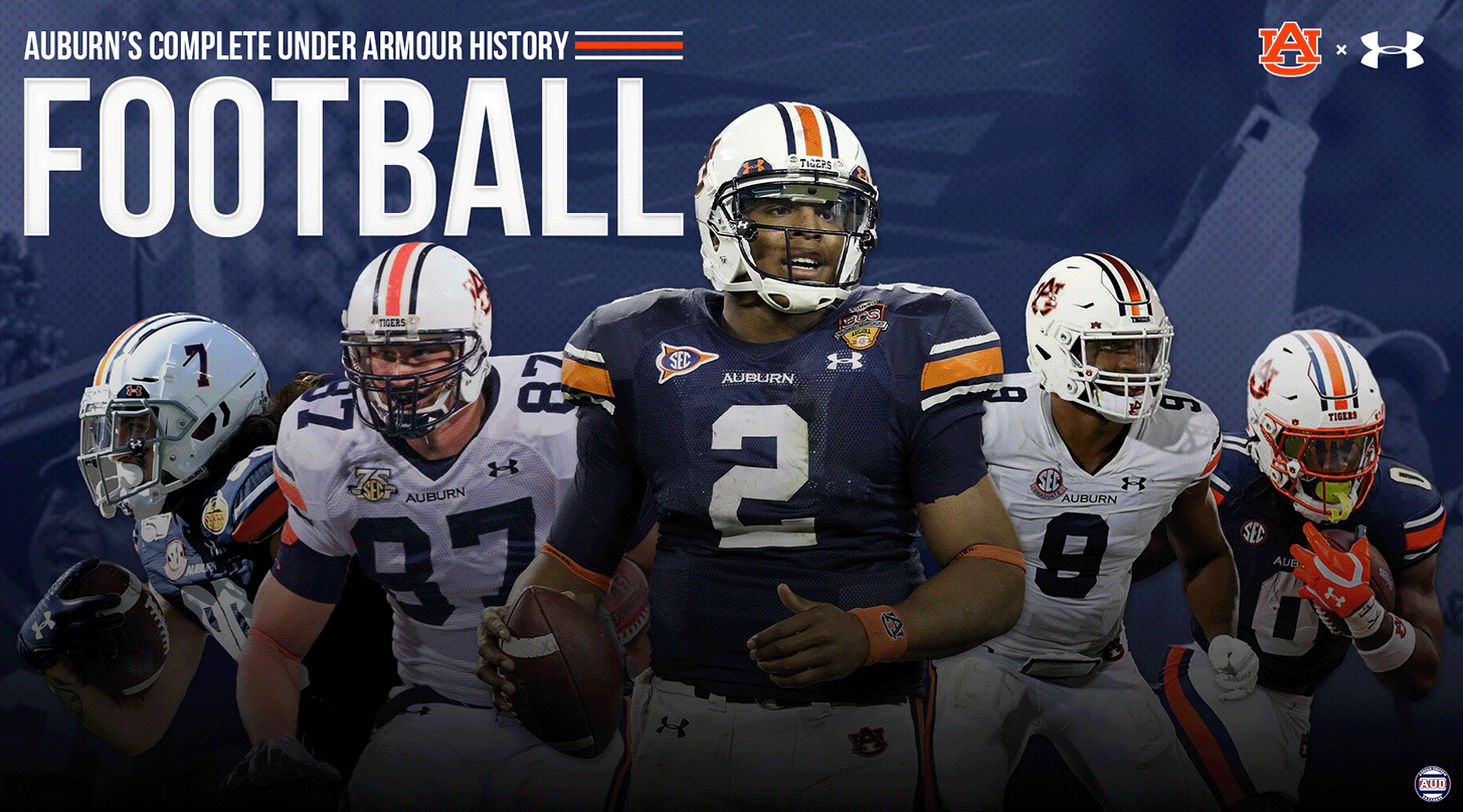Auburn Tigers Football complete history of Under Armour uniforms by the Auburn Uniform Database