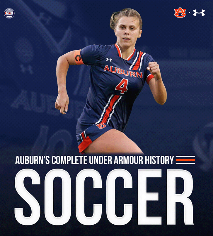 Auburn Tigers Soccer complete history of Under Armour uniforms by the Auburn Uniform Database