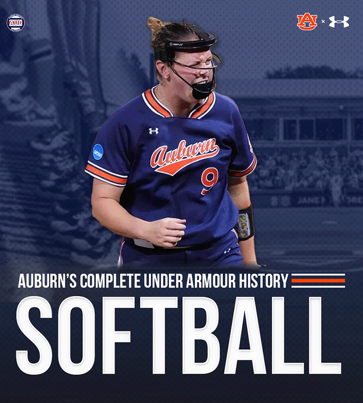Auburn Tigers Softball complete history of Under Armour uniforms by the Auburn Uniform Database