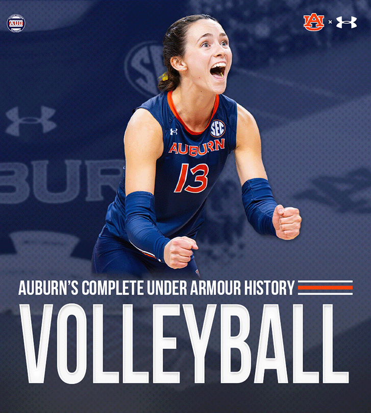 Auburn Tigers Volleyball complete history of Under Armour uniforms by the Auburn Uniform Database