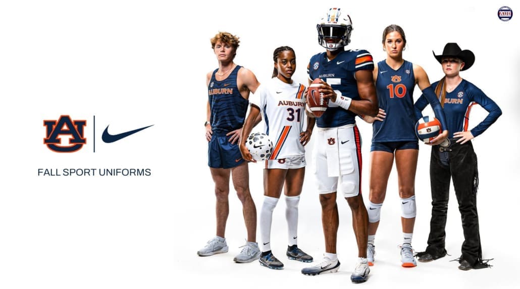 Auburn Tigers Nike uniforms released for fall 2025 - football, soccer, volleyball, track and field, equestrian.