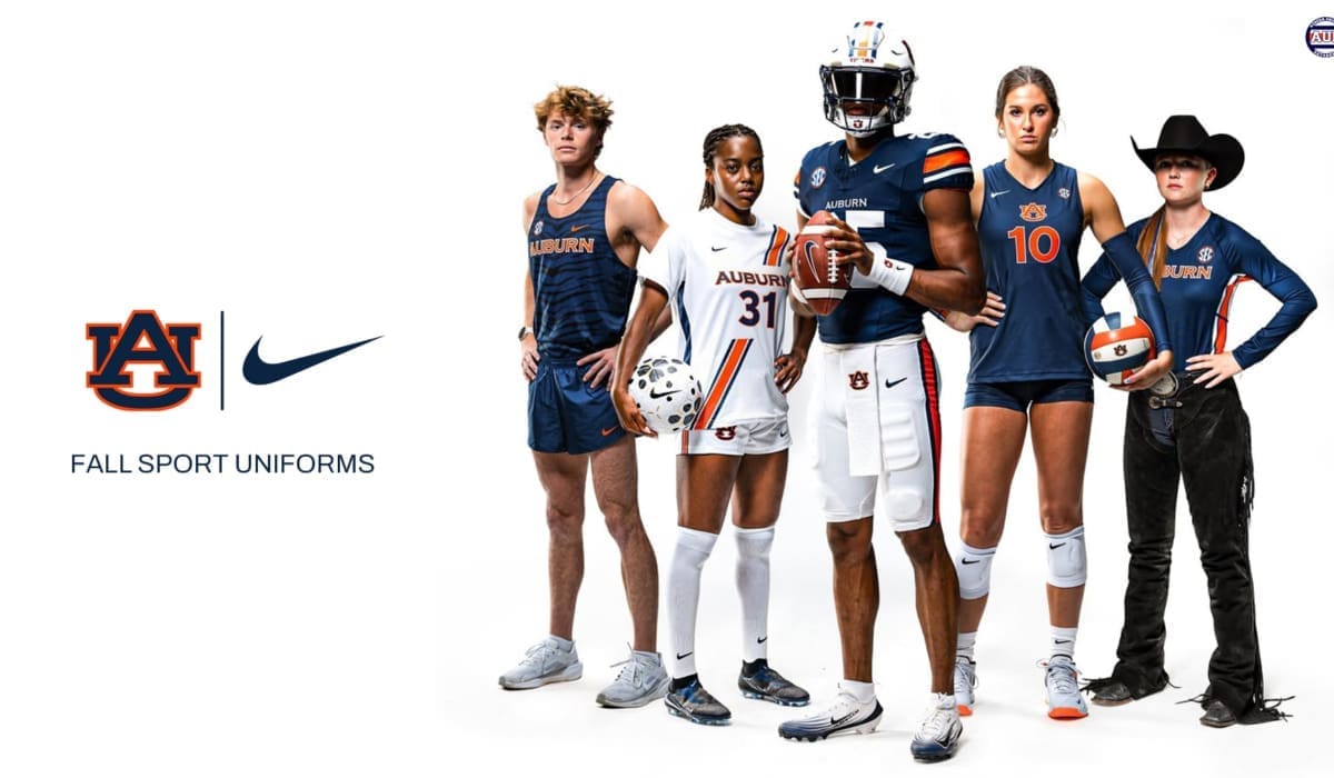 Auburn Tigers Nike uniforms released for fall 2025 - football, soccer, volleyball, track and field, equestrian.