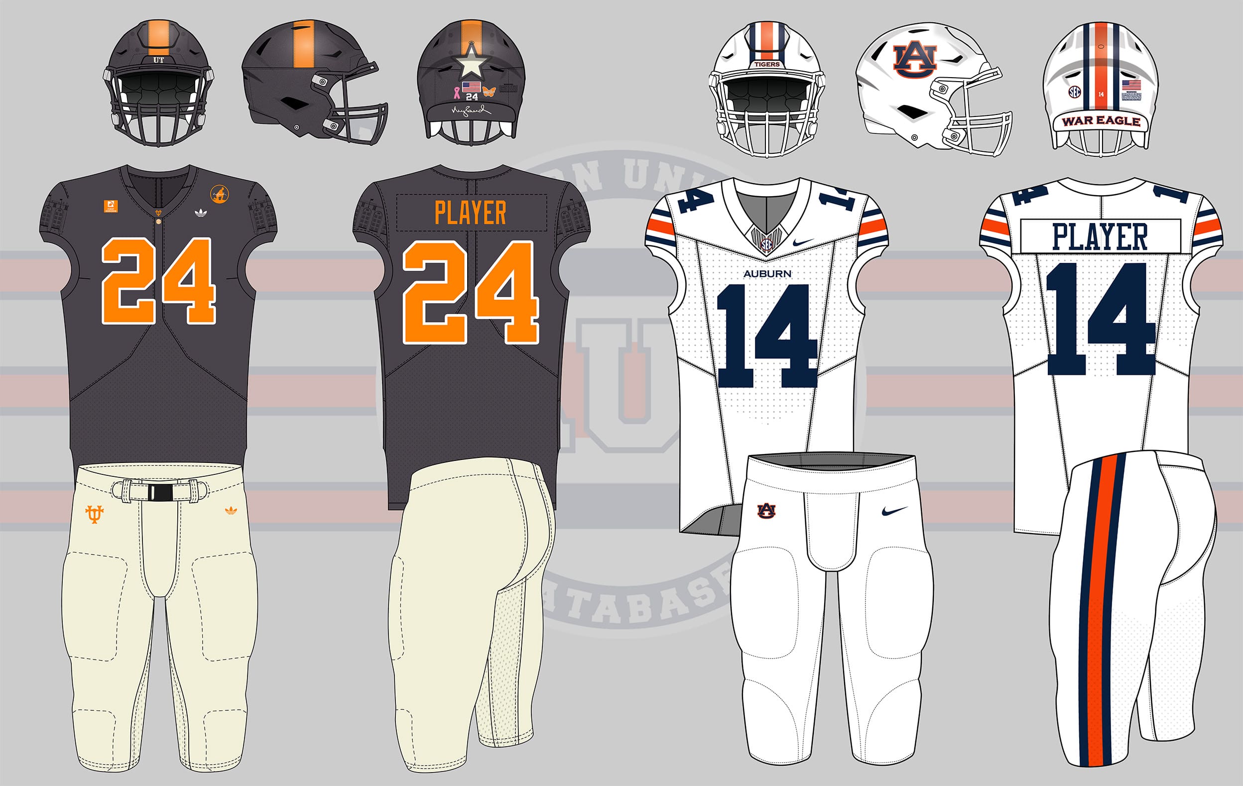 2026 Auburn Tigers versus Tennessee Volunteers in Knoxville, Tennessee. Tennessee won 24-14.